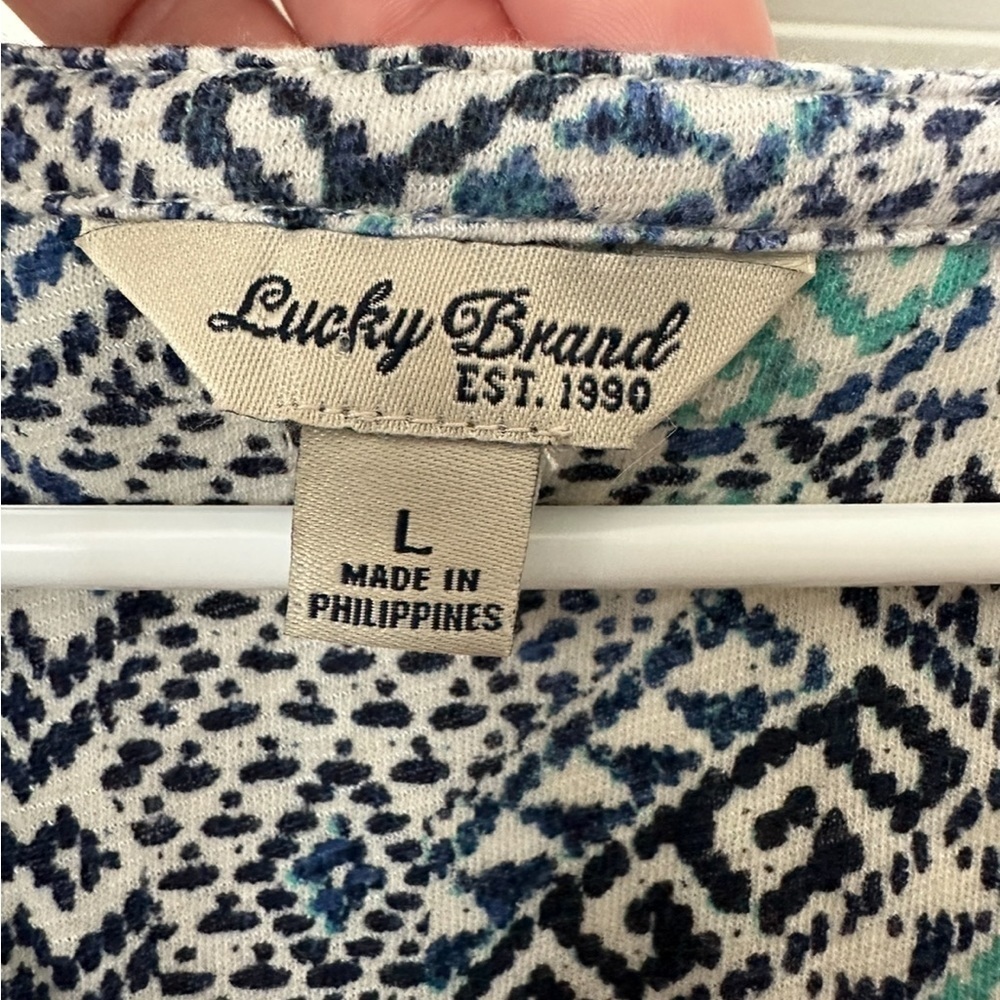 Lucky Brand Aztec Long Sleeve Top Size L - Picture 5 of 7